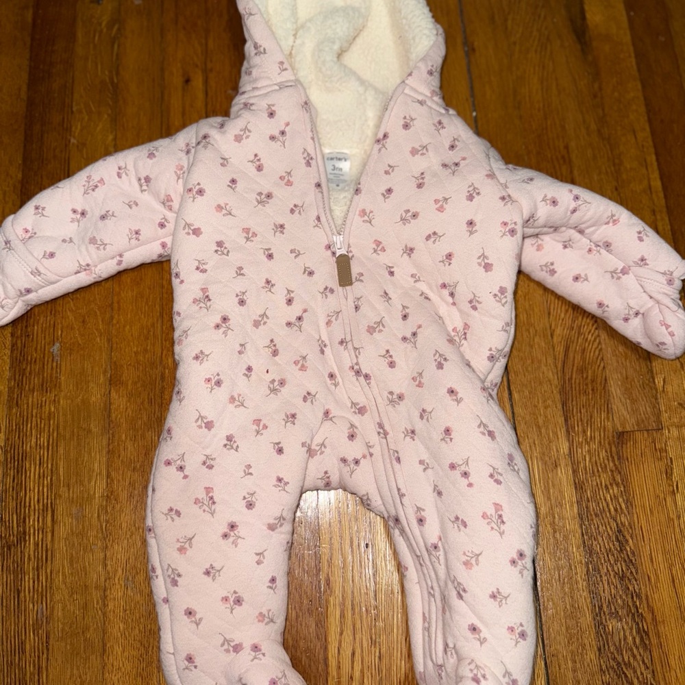 Carter's Pink Floral Kids Footie